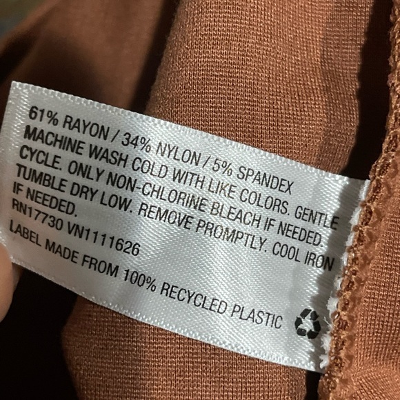 AVA & VIV Womens Brown Front Pockets Comfort Waist Split Front Ponte Pants Sz4X - Picture 6 of 11